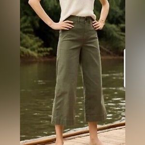 Madewell Olive Green Emmett Wide Leg Pant